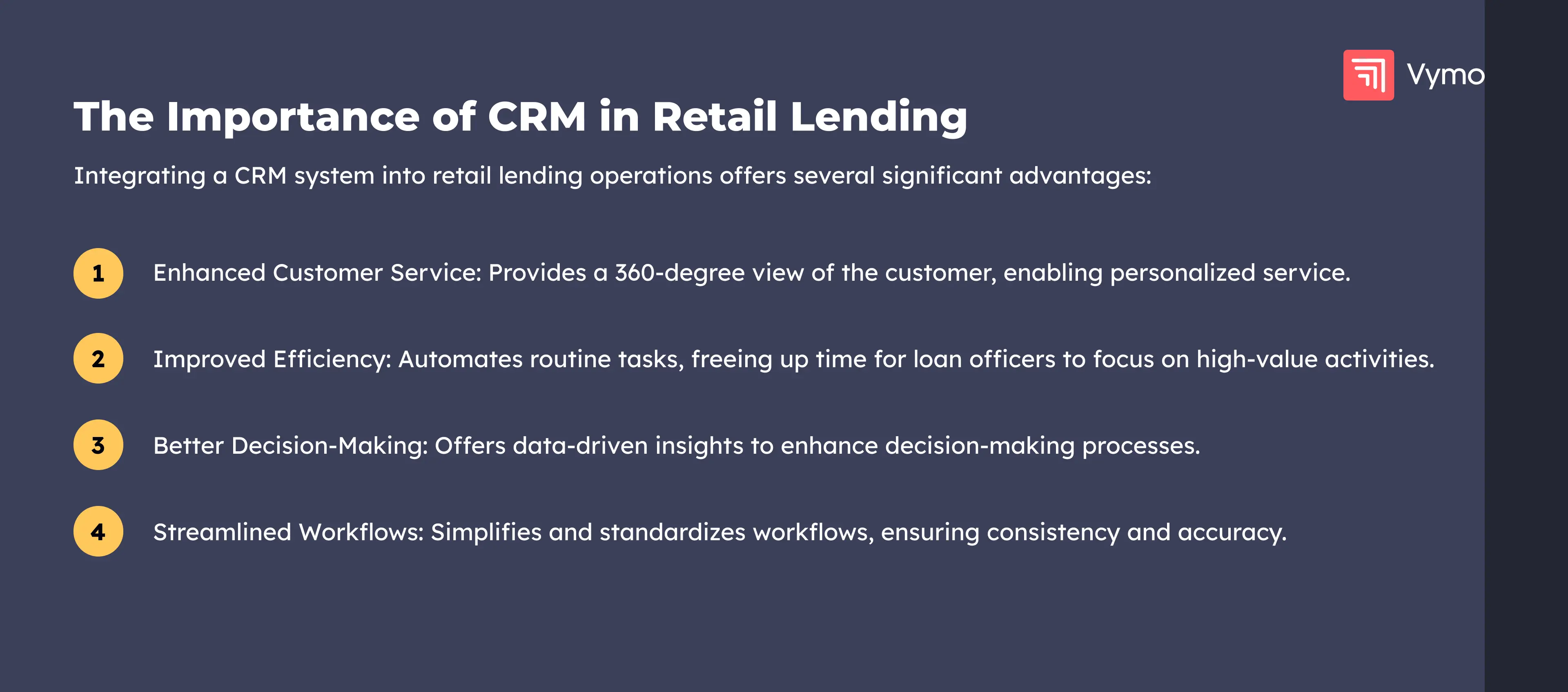 This image explains the importance of CRM in retail lending